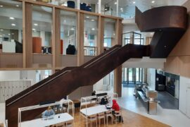 Heinola school atrium staircase